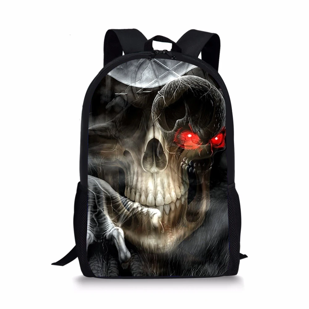 

Cool Skull Print School Backpacks for Men Teenagers Boys Students Casual Laptop Backpack Children's School Bags Kids Daypacks
