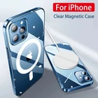 Магнитный чехол для iPhone 12 Pro Max, Mini, 11 Pro, XS Max, X, XS, XR, прозрачный