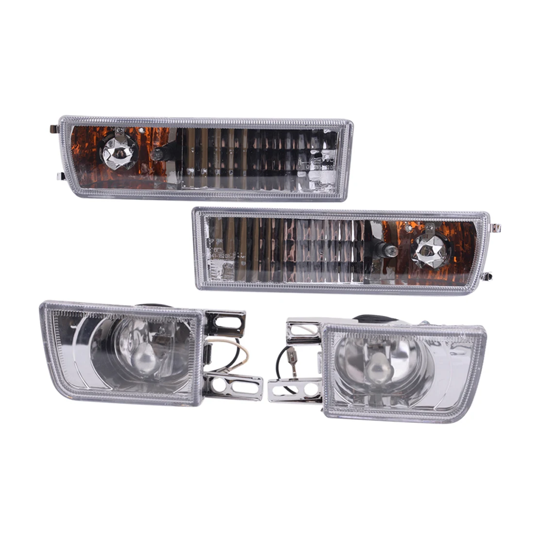 

4pcs Front Bumper Clear Fog Light Turn Signal Led Lamp Car 2 Pin Fit for VW Golf Jetta MK3 Vento 1993 1994 1995 1996 1997 1998