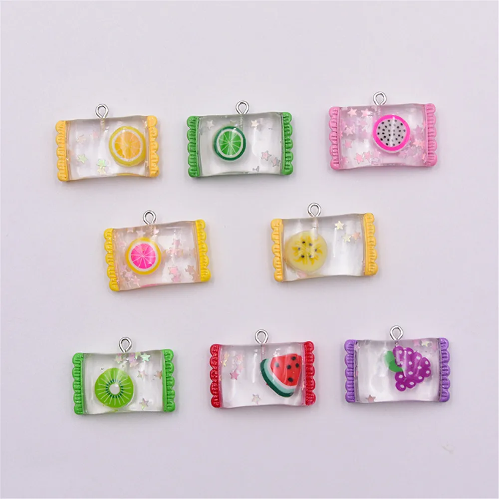 10 шт. забавные Подвески имитация конфет еды Милые ожерелья серьги ювелирные