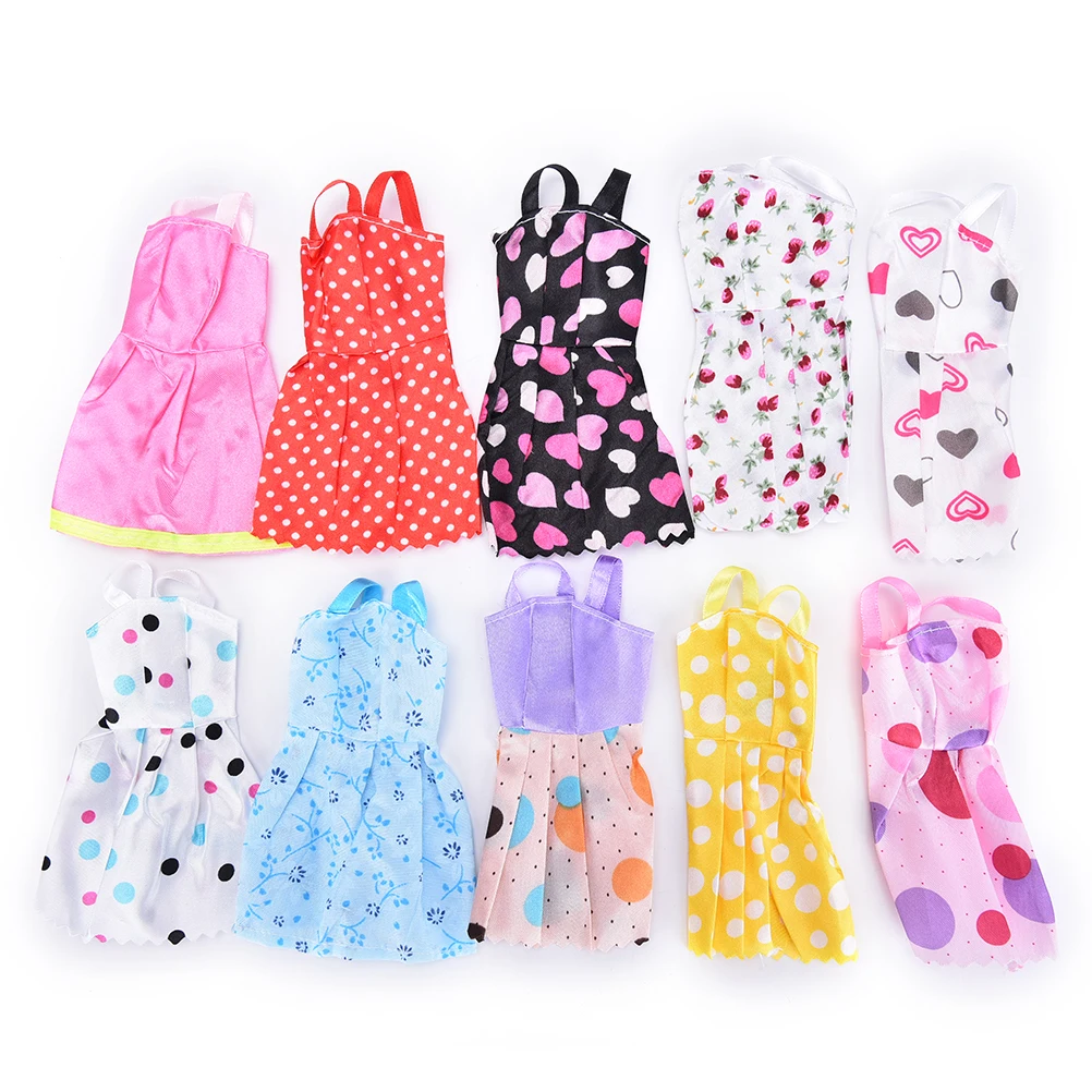 

10 Pcs/lot Wholesale Price Handmade Princess Party Gown Dresses Clothes For Doll Dress Accessories