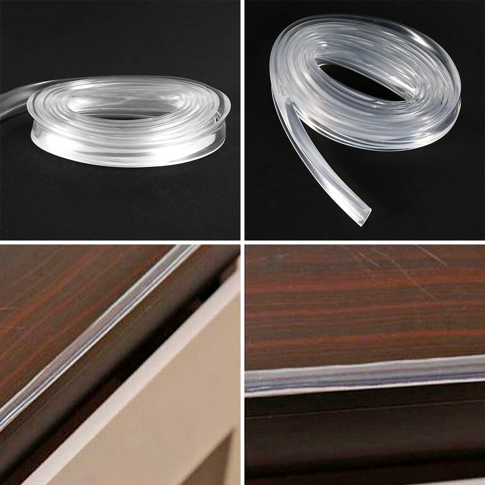 Protector de esquina de 2M para Borde de mesa de beb&eacute;, protectores de esquina de muebles, cubierta de silicona para ni&ntilde;os, tira de parachoques de colisi&oacute;n-4