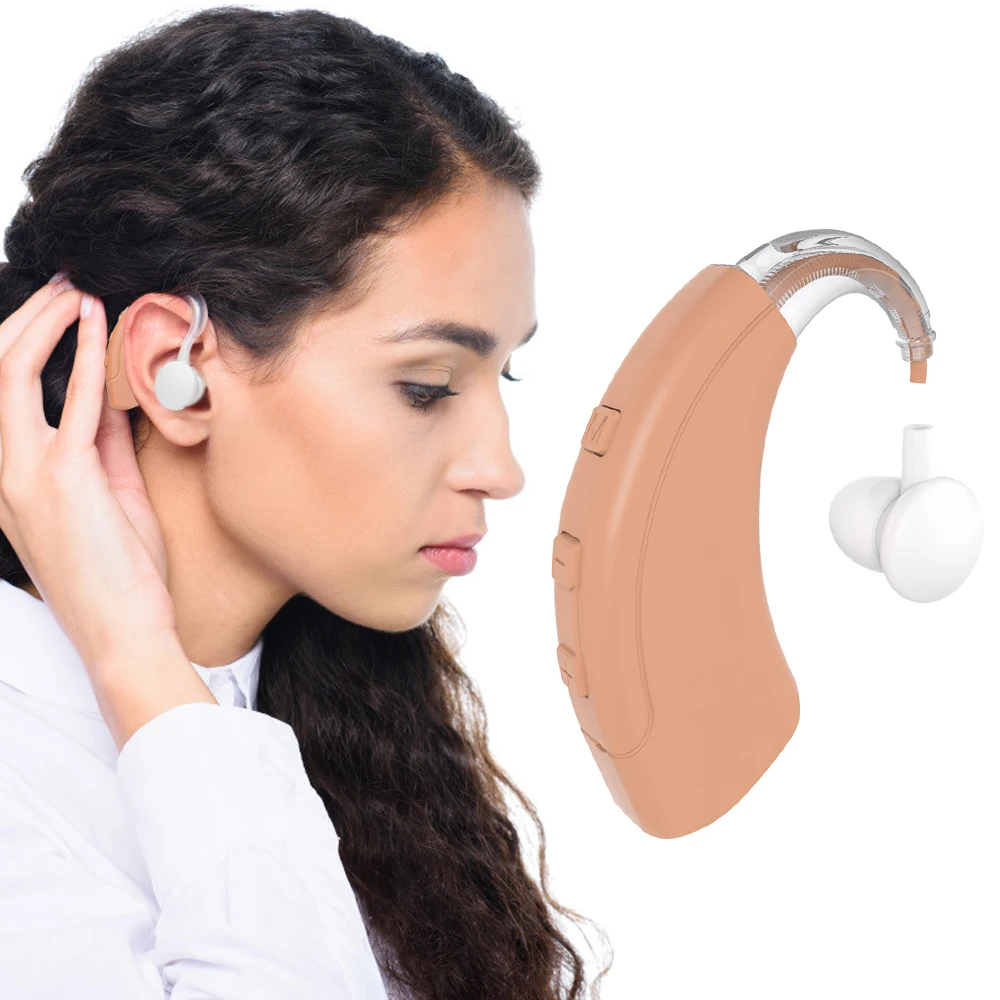 

Rechargeable Digital Hearing Aid Behind Ear Invisible BTE Ear Aids High Power Amplifier Sound Enhancer 1pc For Deaf Elderly