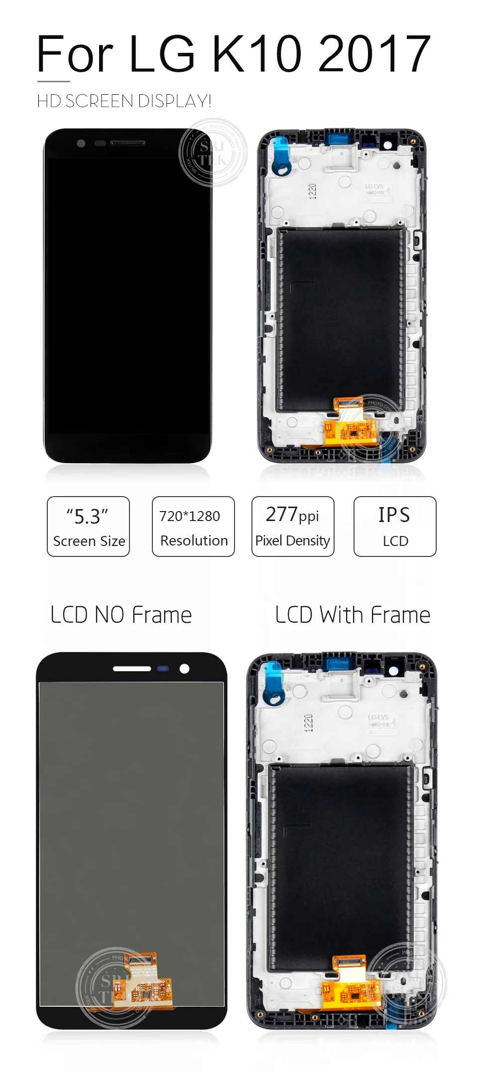 Протестированный 5,3 ''протестированный 1280x720 дисплей для LG K10 ЖК-дисплей с сенсорным экраном дигитайзер K10 дисплей M250 M250N M250E M250DS