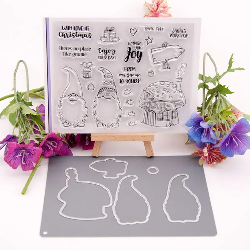 Штамп с печатью Санта Клауса вырубными штампами набор трафаретов Сделай Сам