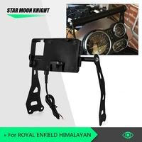 motorcycle windshield stand holder phone mobile phone gps navigation plate bracket for royal enfield himalayan 2016 2021
