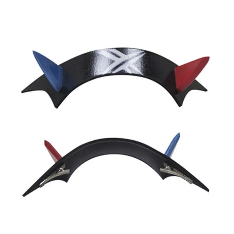 

Anime DARLING in the FRANXX Cosplay 02 ZERO TWO Headwear Hairclip Devil Horn 02 Hairband Cosplay Accessories Halloween Props