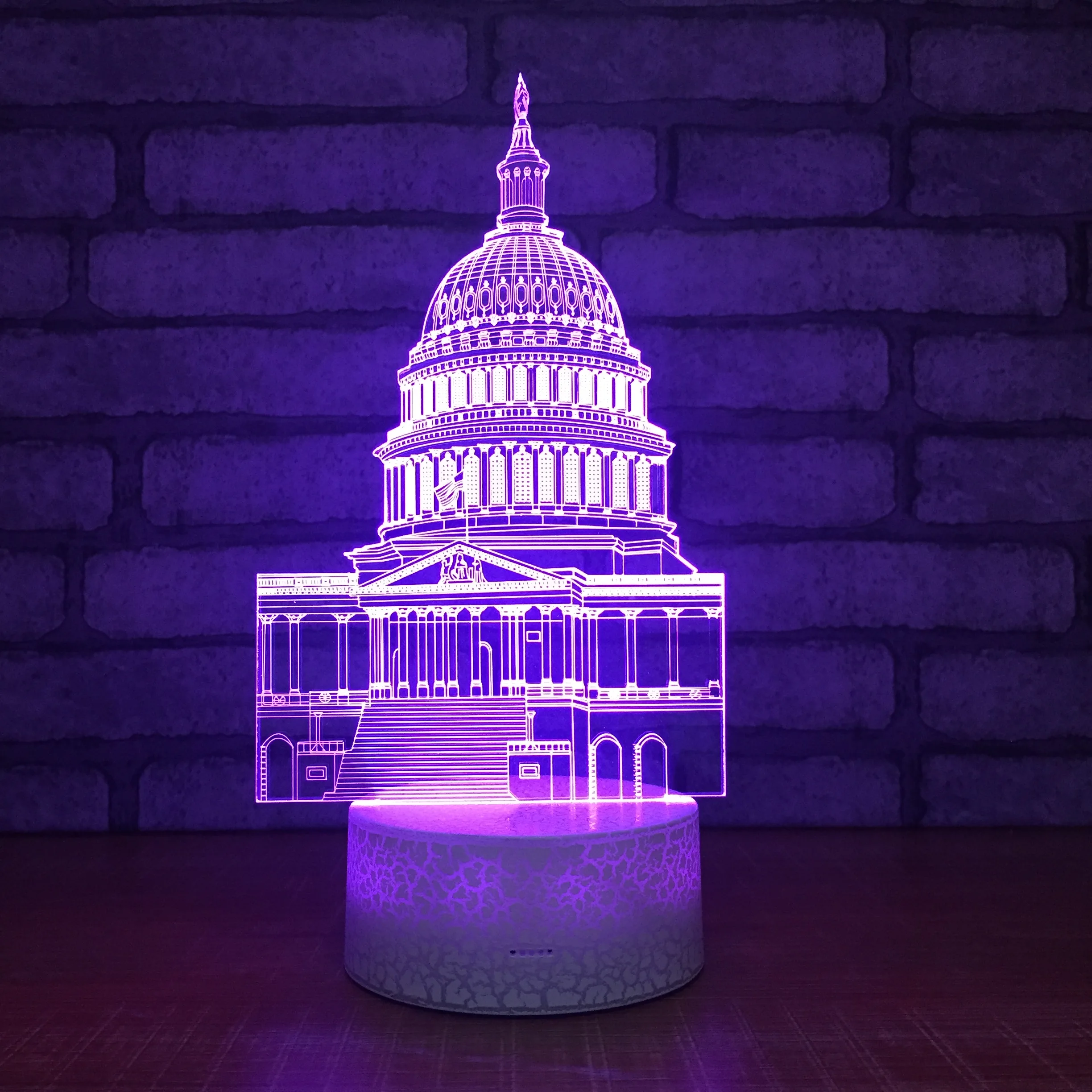 США в Белом доме модель 3D светодиодный USB лампа Спальня Liveing Декор ночной