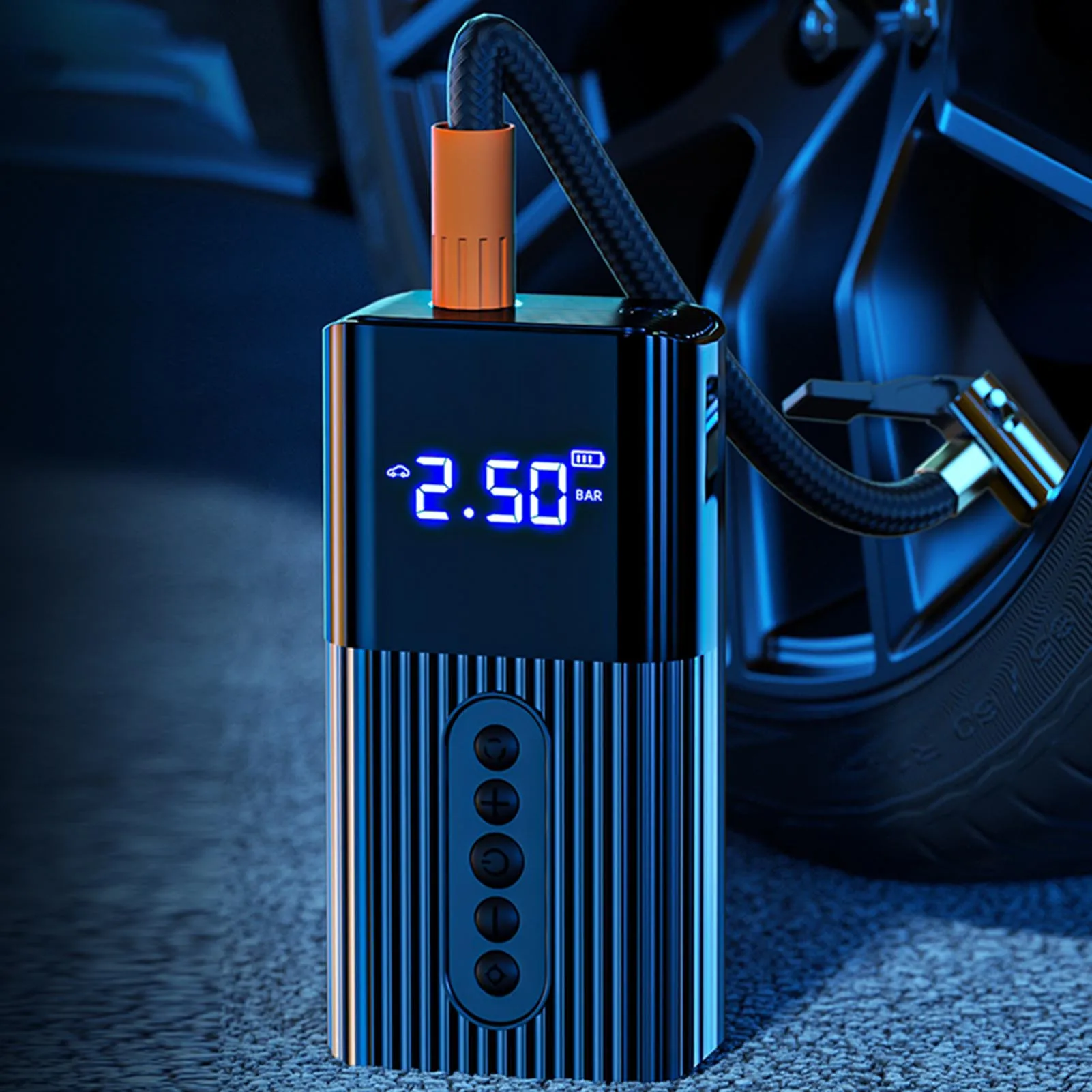 Barato Bomba Infladora De Neumáticos Inalámbrica Portátil, Compresor De Aire Eléctrico De 12V Para Coche, Motocicleta Y Bicicleta, 2021