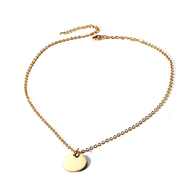 Ожерелье чокер женское из нержавеющей стали с гравировкой 3 цвета|Ожерелья