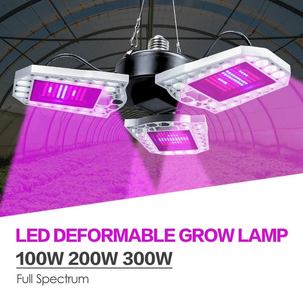 

E27 Full Spectrum Plant Light LED 220V Grow Lamp 110V Phyto Bulb 100W 200W 300W Hydroponic Fito Lamp Indoor Vegs Growth Light