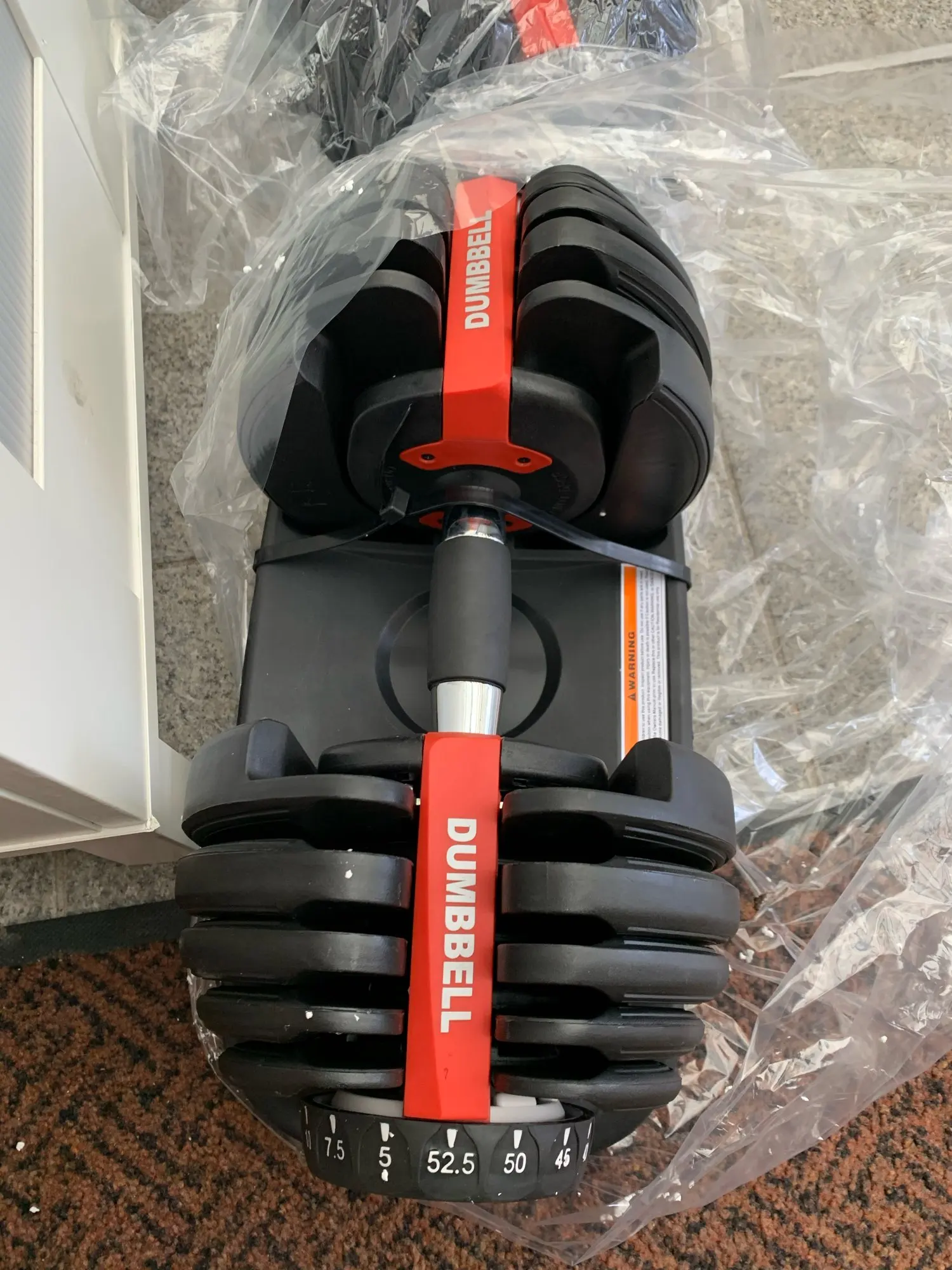 

Professional Weights Dumbbell 40kg/90lbs Pounds Set Black Fitness Lifting Gym Equipment Digital Adjustable Dumbles Rubber