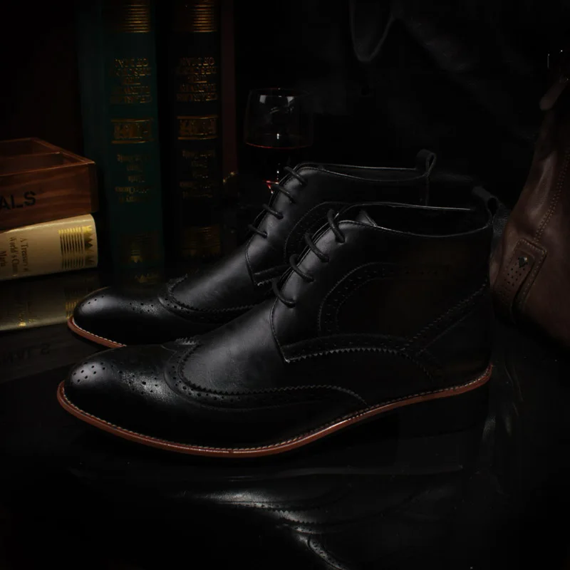 Мужская обувь дышащие мужские туфли из супер-волокнистой кожи классические