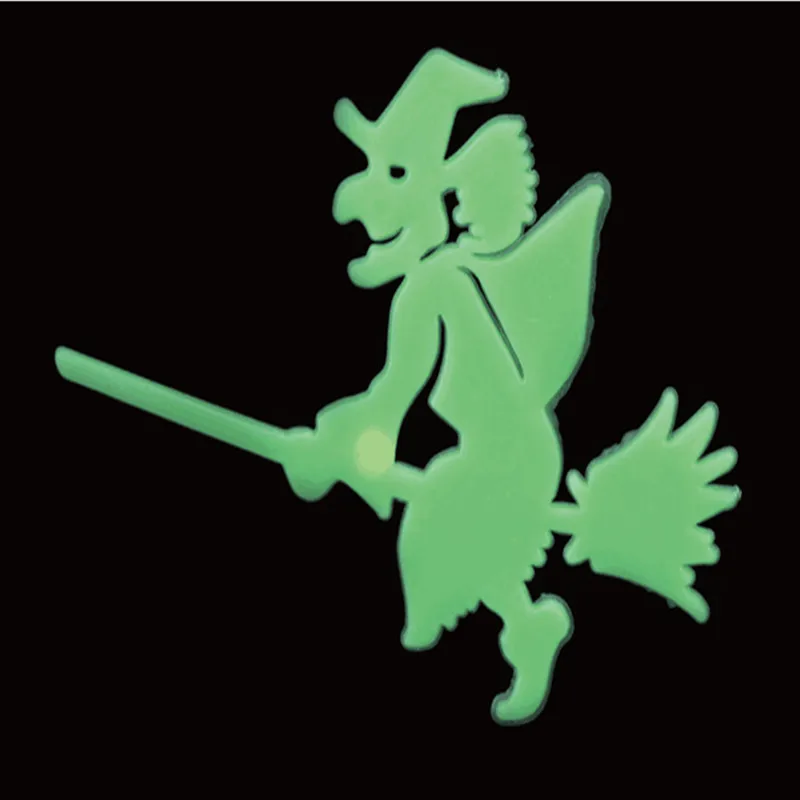 

Halloween Pumpkin Witch Skull Glow Fluorescent Wall Stickers Decal Halloween Luminous Room Party Decoration