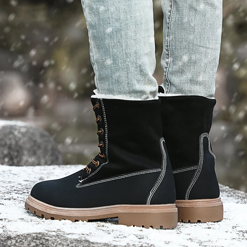 Женская зимняя обувь замшевые теплые зимние ботинки женские водонепроницаемые