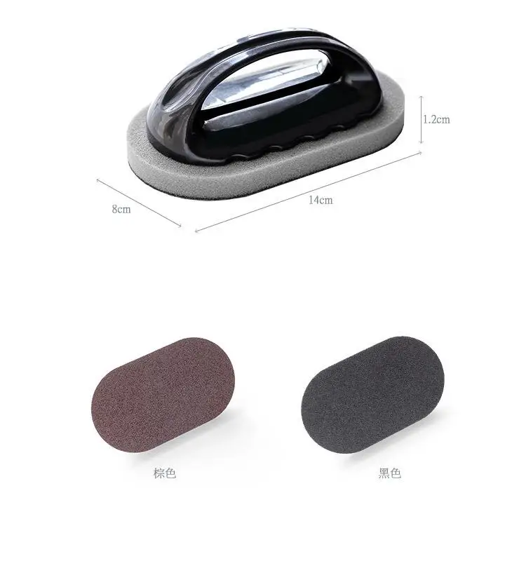

Cleaning Brush Reusable Washable Clean Rub Dish Descaling Magic Sponge with Handle Pot Kitchen Removing Rust Gadget Tools