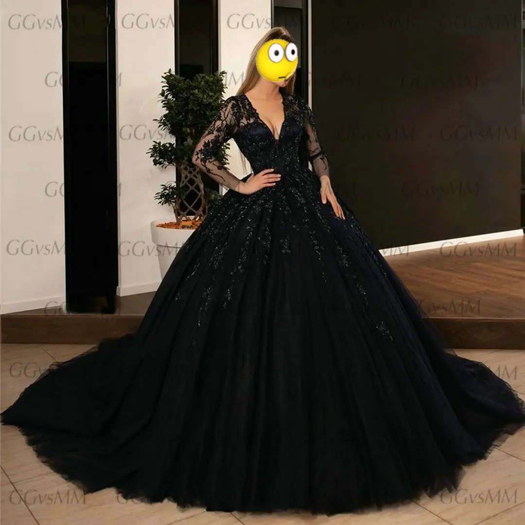 Роскошные черные вечерние платья 2021 с длинным рукавом Robe De Soirée Mariage на заказ