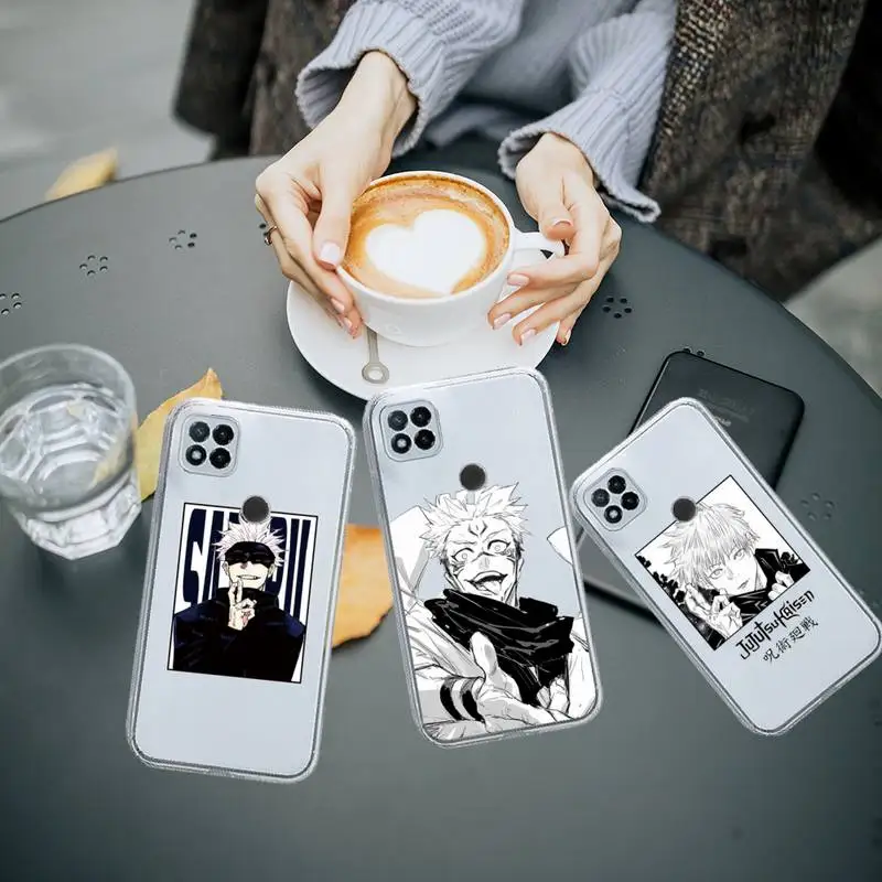 

Japanese Anime Jujutsu Kaisen Phone Case Transparent for Xiaomi redmi note 8 9 10 11 t lite pro ultra mix 4