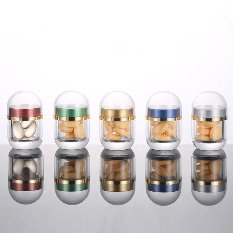 

Transparent 5ML 50PCS Empty Pill Box Plastic Capsule Shell Medicine Box Pill Tablet Storage Container Bottle Healthy Care