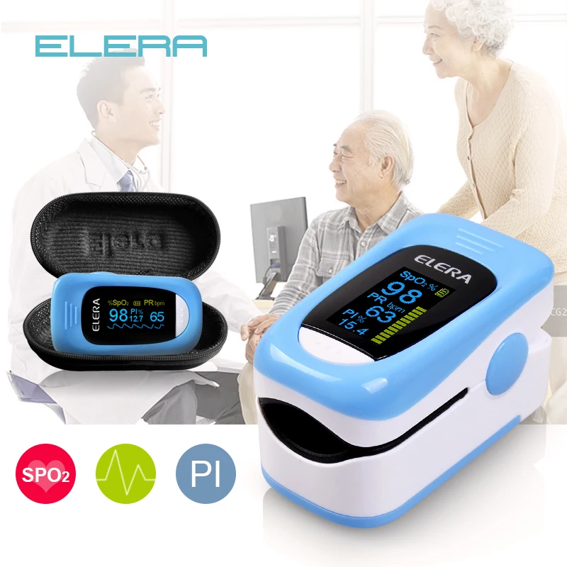 Пульсоксиметр Пальчиковый ELERA SPO2 PR PI ODI4 4 параметра 8 часов мониторинга сна |