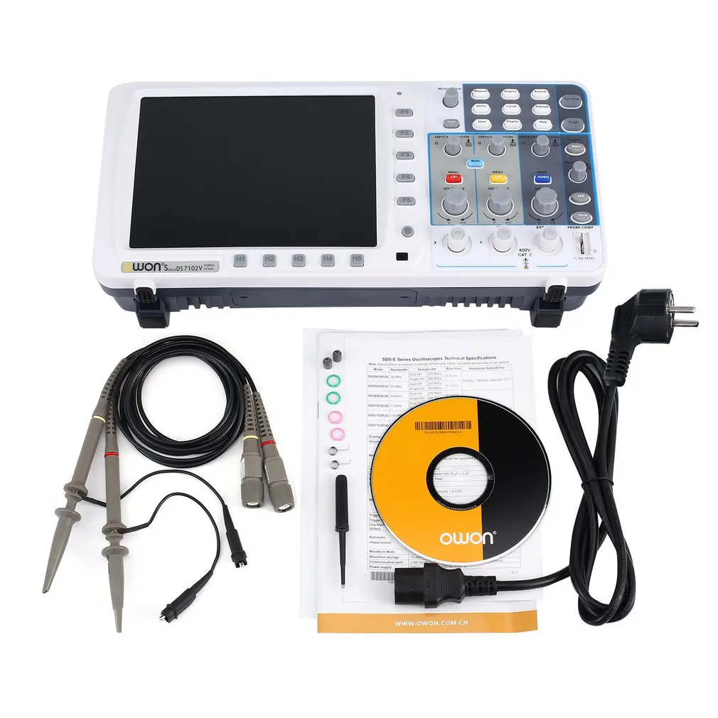 Owon двойной канал глубокой памяти 8 дюймов ЖК-дисплей цифровой осциллограф для