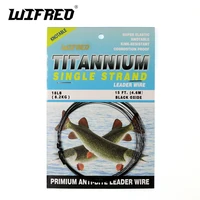 wifreo 15ft4 6m no kink titanium leader line saltwater pike fishing leaders trace fly tying wiggle tail link wire