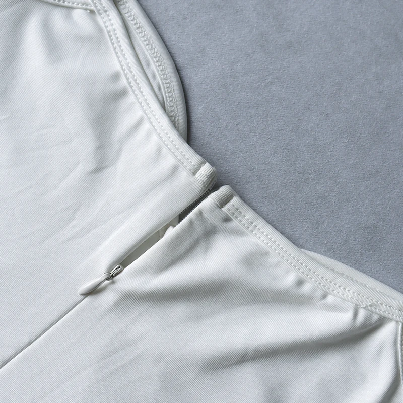 

NewAsia Summer Black Dress Spaghetti Strap 2 Layer Midi Zipper Backless Elastic V Neck Bodycon Dress Women Sexy High Street Robe