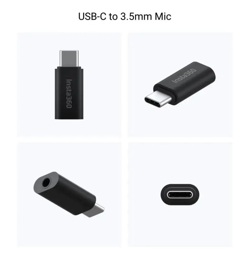 

Insta360 USB-C to 3.5mm Mic Adapter for Insta360 ONE R Camera