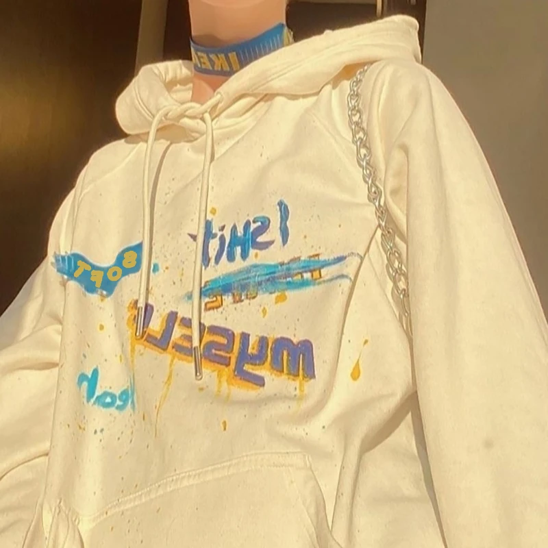 

Женский свитер с капюшоном в стиле ретро