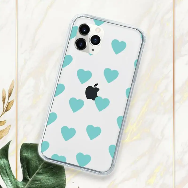 

Love cartoon heart Phone Case Transparent for iPhone 11 12 mini pro XS MAX 7 8 6 6S Plus X 5S SE 2020 XR