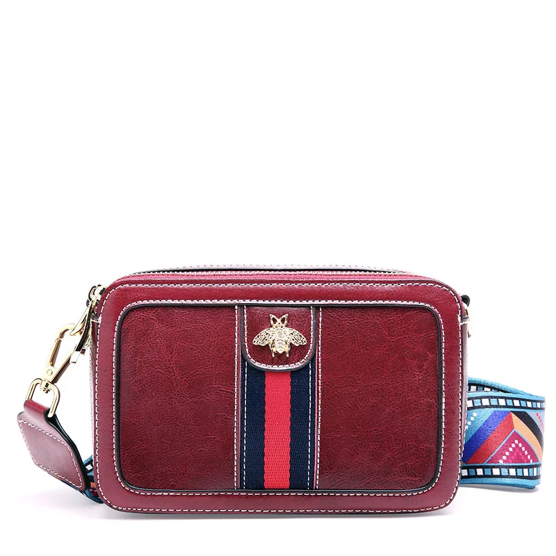 Новые женские сумки через плечо модные на 100% из натуральной кожи для известных