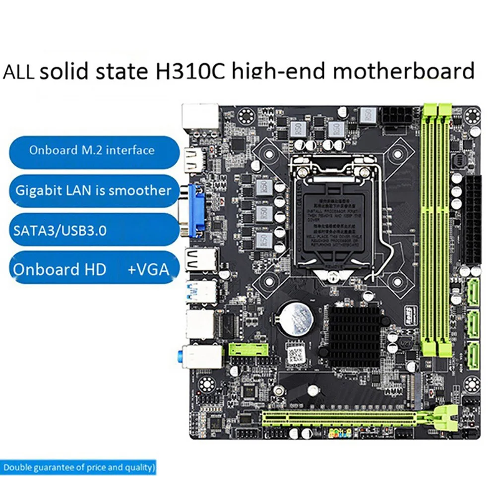 

H310C Computer Motherboard M-ATX DDR3 16G USB 3.0 SATA 3.0 Mainboard Support for Intel LGA1151 6/7/8/9100F/9400F Parts