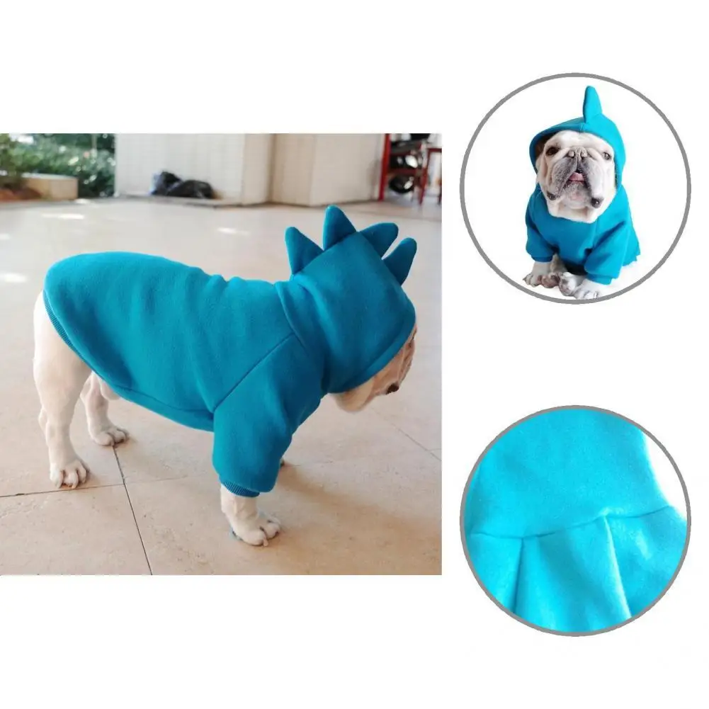 

Solid Fashion Cartoon Fleece Dog Hoodie Jacket Cashmere Pet Hoodie Portable for Outdoor
