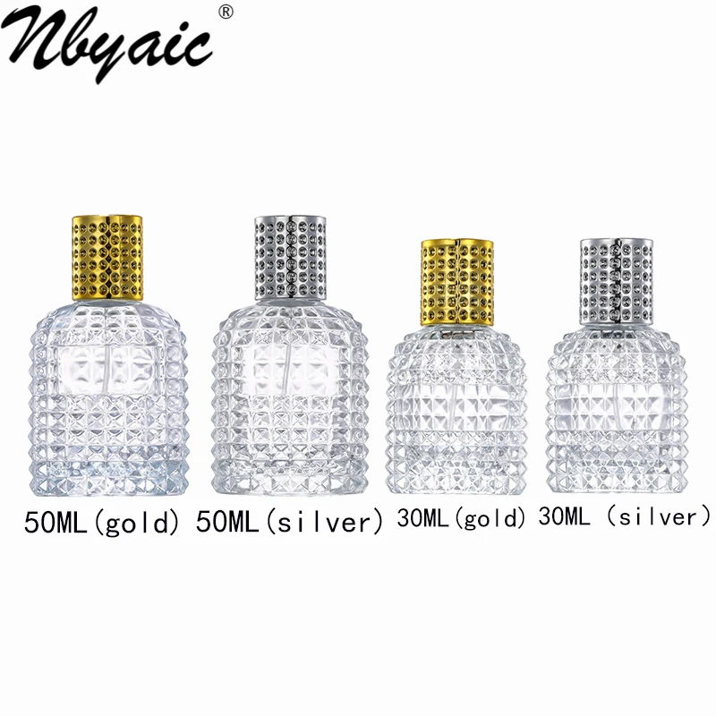 値段 Nbyaic 50個香水交換ボトル30ml50mml大容量ガラス香水ディスペンサースプレーボトルプレス空ボトル