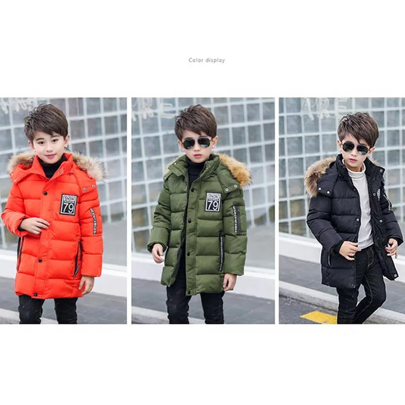 

New Winter Jacket for Boy Warm Children Autumn Winter Coat Thicker Cotton Jacket Kids Clothing Teenager Boy Parka Outerwear