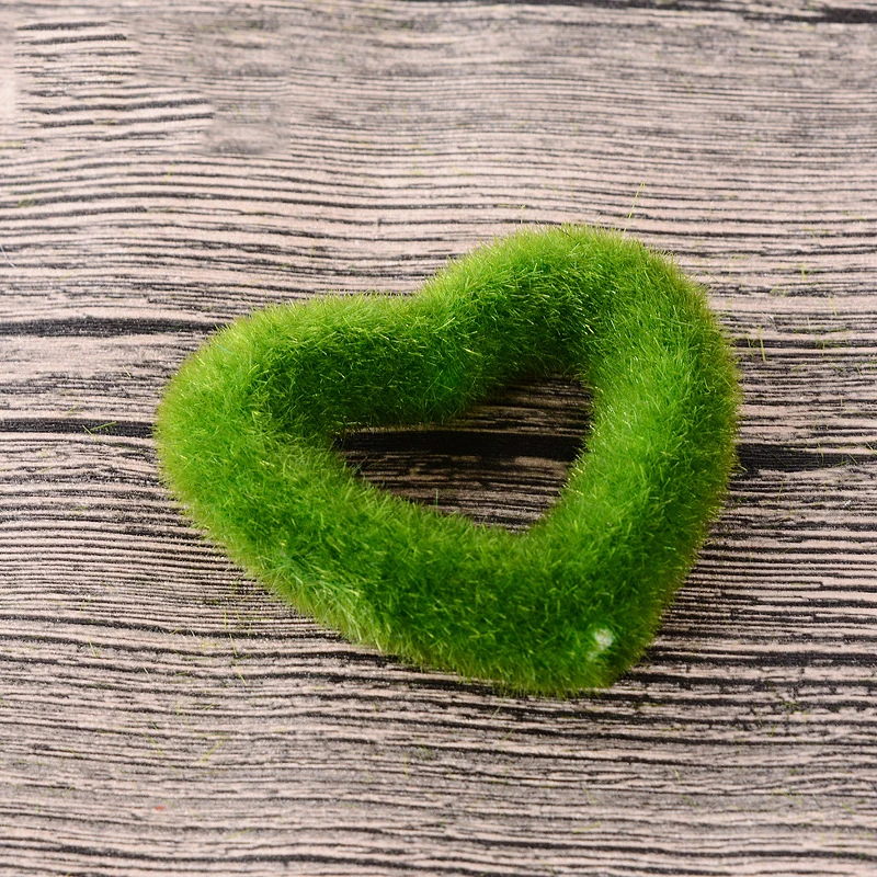 Artificial Simulation Green Potted Plant Flocking Love Heart Star Ball Bonsai Fake Flower Grass Home Garden Party Decorations |
