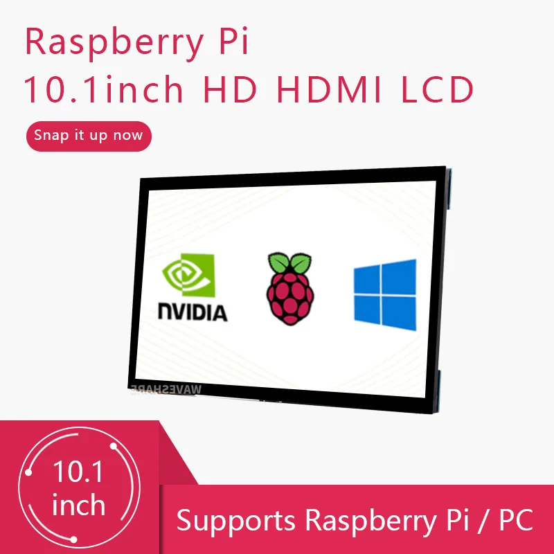 Waveshare 9/10.1 дюймовый Raspberry Pi сенсорный экран HDMI ЖК дисплей работает с Raspbery 4/3/2 и Jetson