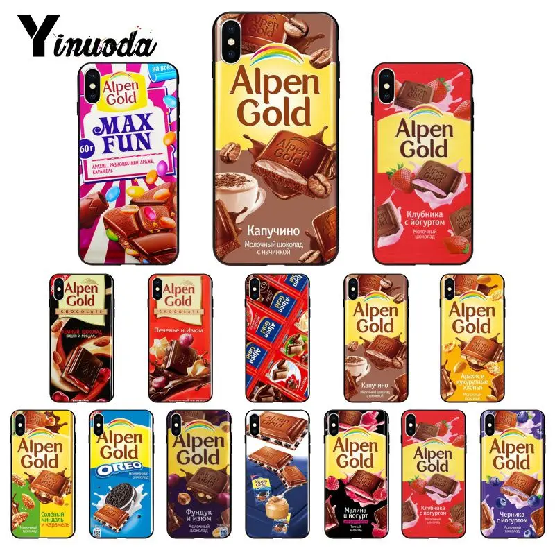 Yinuoda Alpen Gold chocolate Coque Shell чехол для телефона iPhone 8 7 6 6S X XS MAX 5 5S SE XR 10 11 Pro