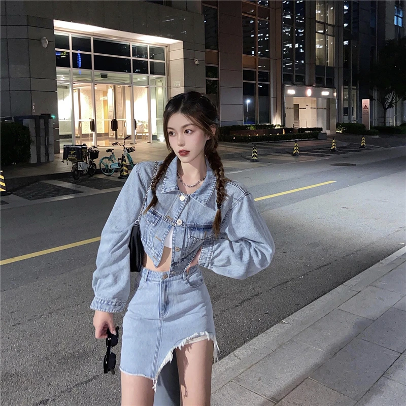 

Denim Jacket Women Loose Korean Version Ins Tide Short Wild Casual Fashion Elegant Jacket 2021 Spring Autumn New Female Coats