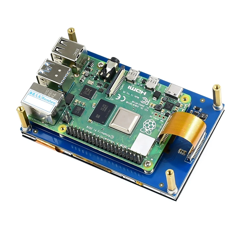 Waveshare 4 3 дюймовый емкостный пресс-экран 800x48 0 IPS широкий угол обзора для Raspberry Pi 4B/3B +