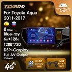 Автомагнитола TIEBRO для Toyota Aqua 2011-2017, 2 DIN, Android, автомобильный радионавигатор для автомобилей, мультимедийный проигрыватель Vidio Carplay