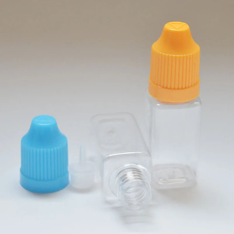 2 шт прозрачная квадратная пустая ПЭТ Бутылка Жесткая 10 мл пластиковая