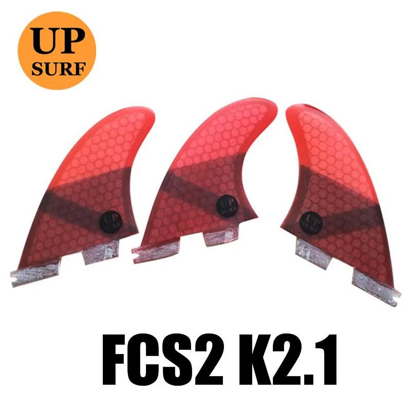 03 FCS II-K2.1Fins трехсекционный сотовый FCS2 плавник синий/оранжевый/серый/красный/зеленый Quilhas Surf Fin - Цвет: 03