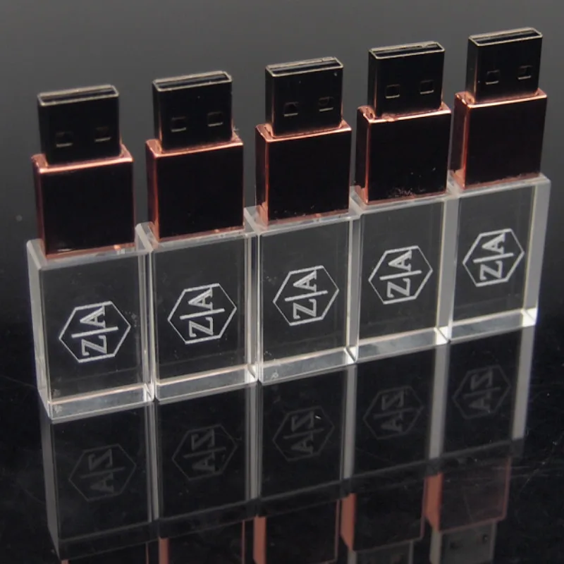 Promotional Gift Crystal &amp Metal USB Flash Drive 4GB 8GB 16GB 32GB 64GB Cle Usb 2.0 Memory Stick Pen drive(Over 10pcs Free Logo) |