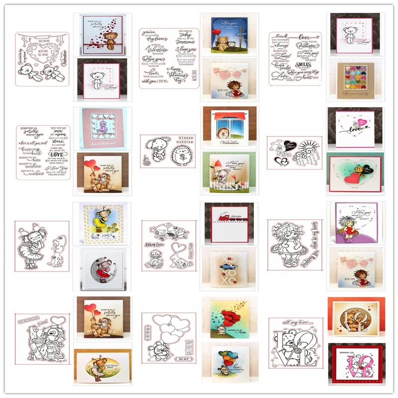 Прозрачные штампы уникальный WordArt только для вас и маленький медведь пчела