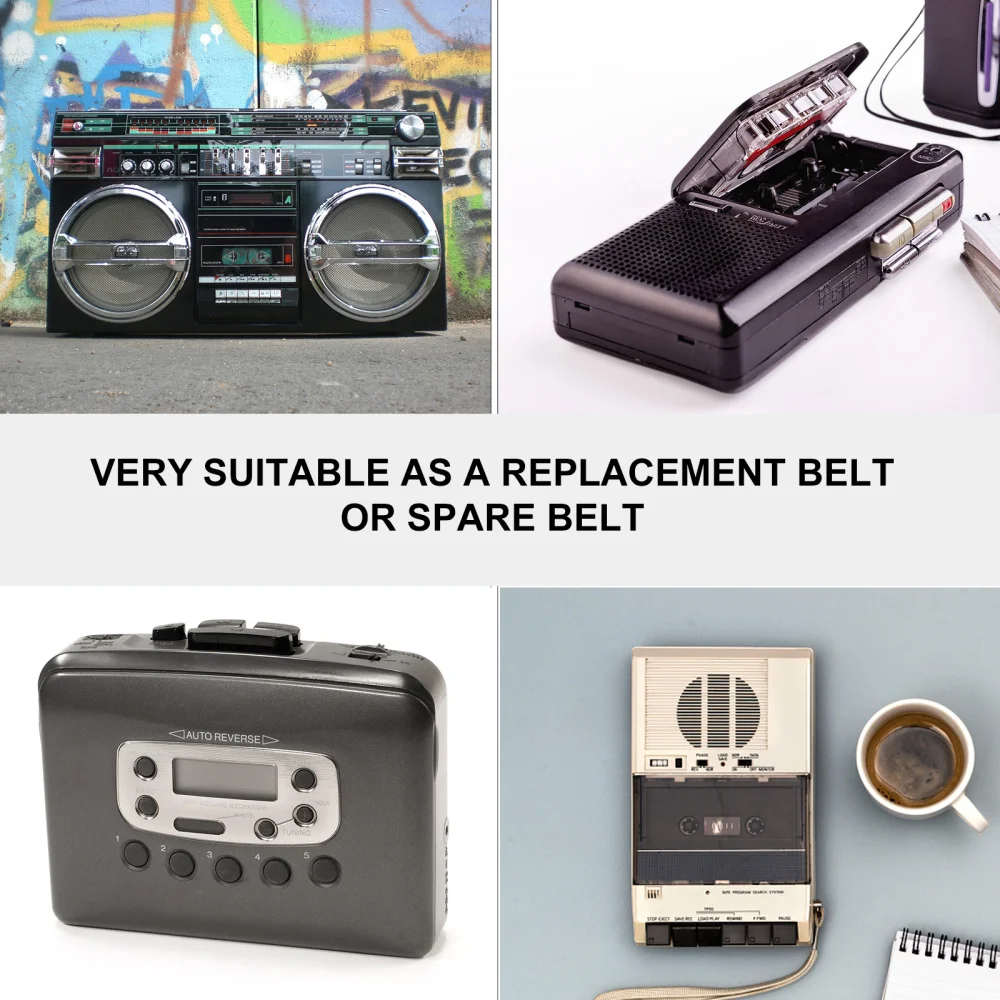 

40pcs Drives Cassette Tape Machine Belt Repair Recorder Rubber Belt
