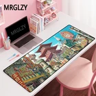 Длинный коврик для мыши MRGLZY, большой коврик для мыши для любителей японских игр в уличном стиле, размер XXL, ковер для ноутбука, аксессуары для игр, коврик для LOL