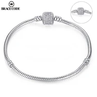 brace code 10 style dropshipping 3mm diameter 17 21cm silver color diy snake chain fine charm bracelets for women jewelry gifts