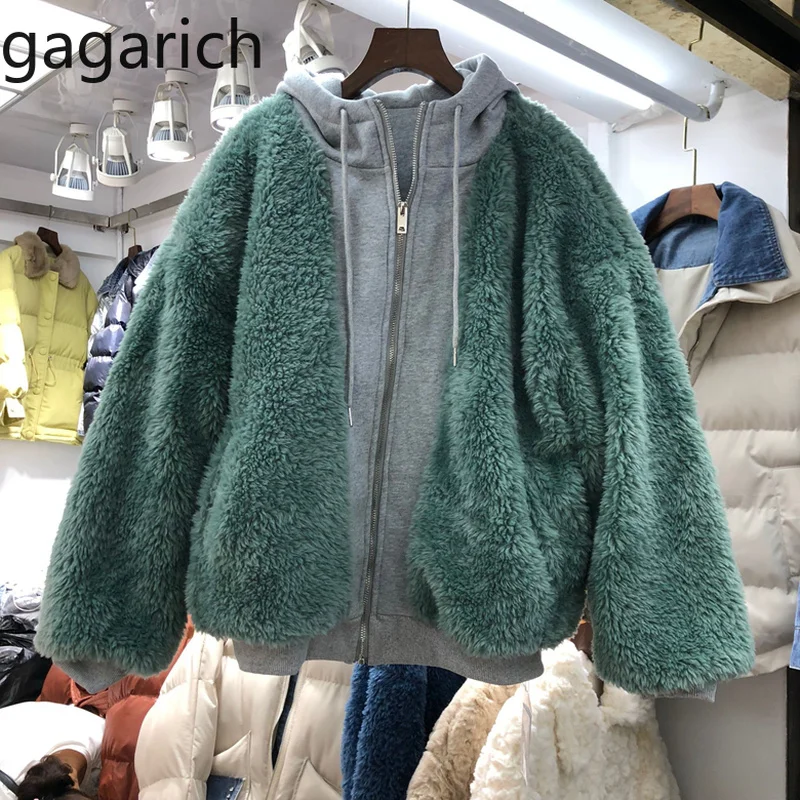 Фото Gagarich женская зимняя куртка 2019 утолщенная корейский стиль с капюшоном свободная