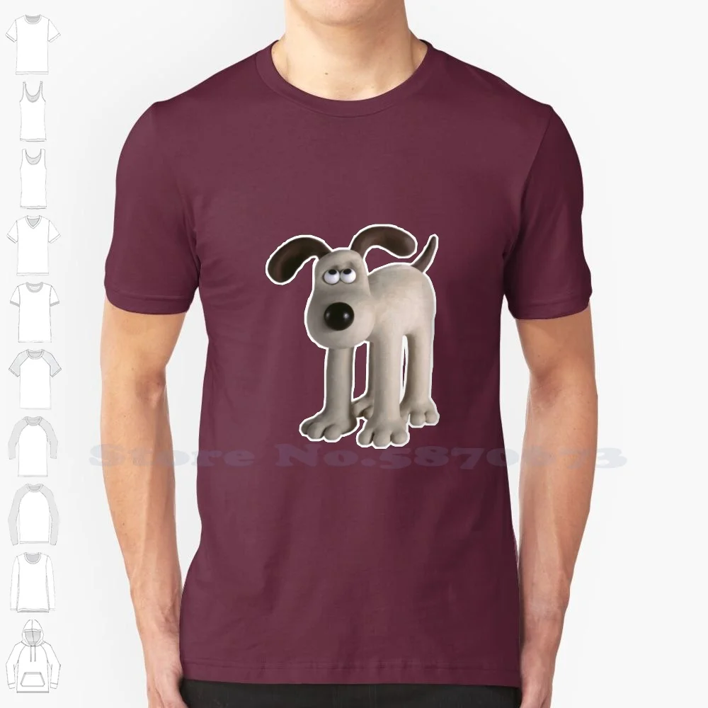 

Черно-белая футболка Gromit для мужчин и женщин, смешная мультяшная собака с глиной, трендовая модная ностальгия, сыр, Великобритания, ТВ-шоу, к...